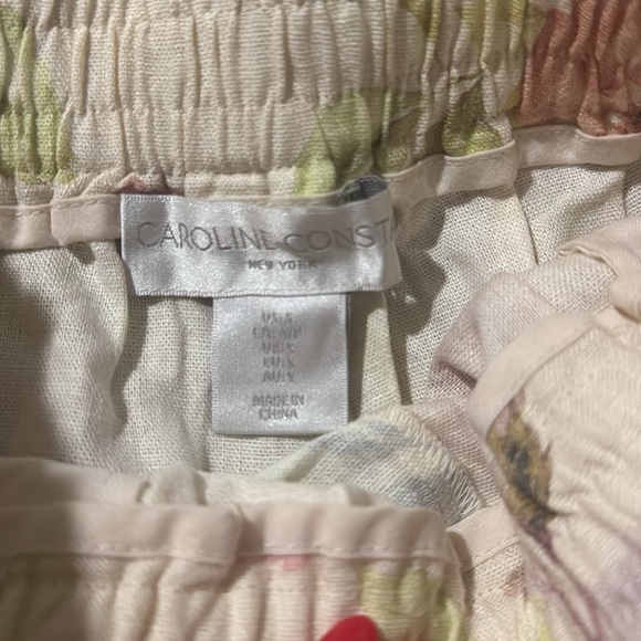 CAROLINE CONSTAS FLORAL LINEN SHORT SET - Picture 5 of 6